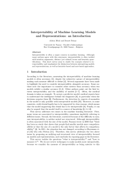 Interpretability of Machine Learning Models and