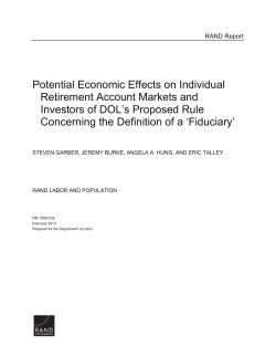 Potential Economic Effects on Individual Retirement Account