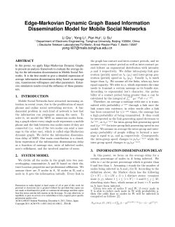 Edge-Markovian Dynamic Graph Based Information Dissemination