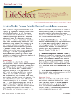 Investors Need to Focus on Actual to Expected Analysis Issues by