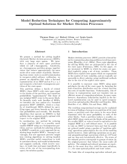 Model Reduction Techniques for Computing Approximately Optimal