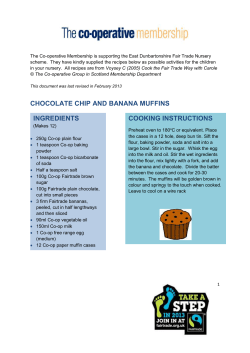 chocolate chip and banana muffins cooking instructions