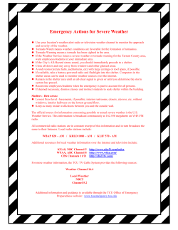 Emergency Actions for Severe Weather