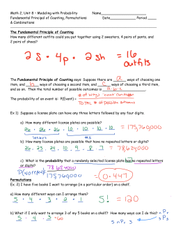 Math 2, Unit 8 &ndash; Modeling with Probability