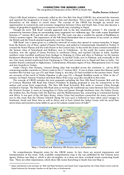 OBOR - Nepal Institute for Strategic Studies