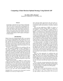 Computing a Finite Horizon Optimal Strategy Using