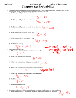 Chapter 14: Probability - College of the Canyons