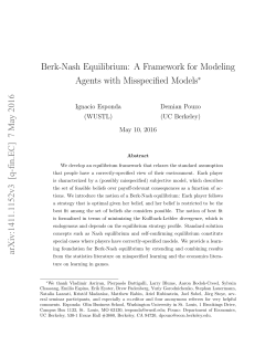 Berk-Nash Equilibrium