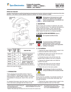Crimping Die Assemblies 1490406-1, 1490597-1, 1490598
