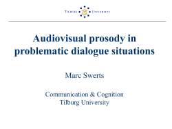 Audiovisual prosody in problematic dialogue situations