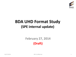 BD Format Extension SPE internal study