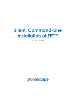 Silent, Command-Line Installation of EFT