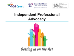 Independent Professional Advocacy Presentation