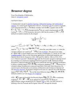 Brouwer degree