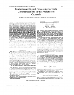 Multichannel signal processing for data communications in the