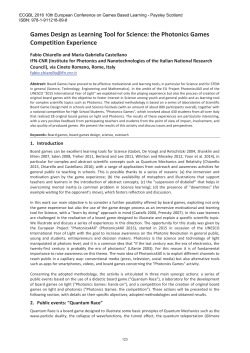 Games Design as Learning Tool for Science: the