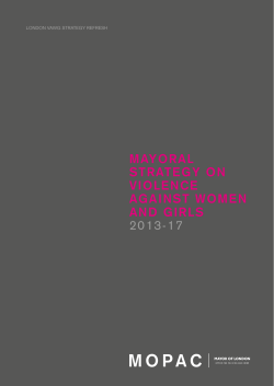 mayoral strategy on violence against women and girls 2013-17