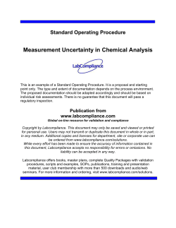 STANDARD OPERATING PROCEDURE Page 1 of 9 Document