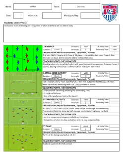 coaching points / key concepts iv. game coaching
