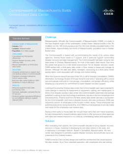 Commonwealth of Massachusetts Builds Consolidated Data