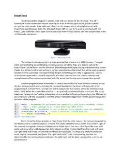015. Kinect Control Report