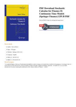 PDF Stochastic Calculus for Finance II