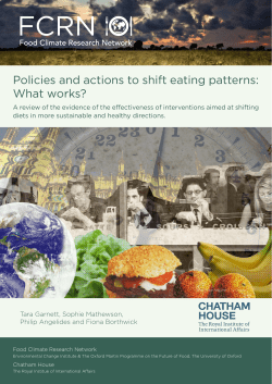 Policies and actions to shift eating patterns: What works?