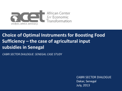 the case of agricultural input subsidies in Senegal