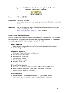 Curriculum Database - University of California | Office of The President