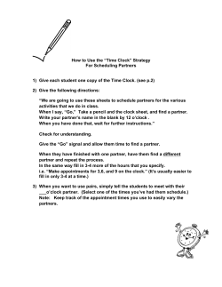 How to Use the &ldquo;Time Clock&rdquo; Strategy For Scheduling Partners 1
