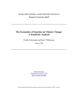 Economic Arguments for Inaction on Climate Change