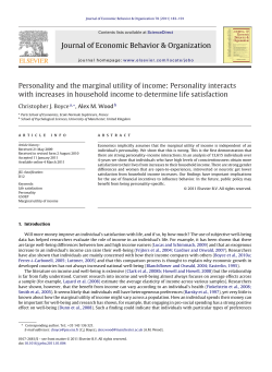 Personality and the marginal utility of income