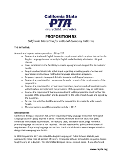 proposition 58 - The California State PTA