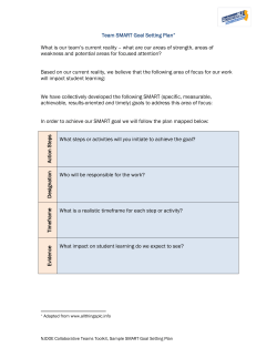 Team SMART Goal Setting Plan* What is our team`s current reality