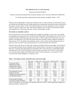 The Outlook for the U.S. Farm Economy Statement by Patrick