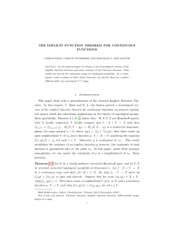 THE IMPLICIT FUNCTION THEOREM FOR CONTINUOUS