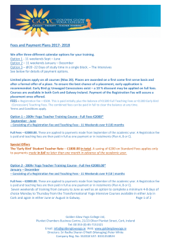 Fees and Payment Plans 2017