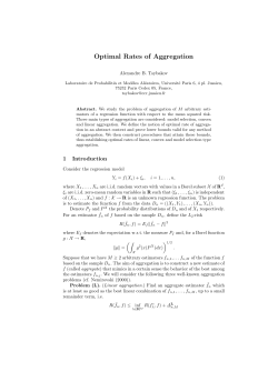 Optimal Rates of Aggregation