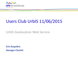 UrbIS Geolocation Web Service