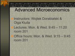 Advanced Microeconomics