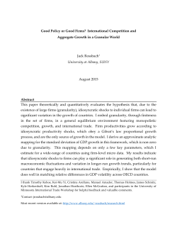 Good Policy or Good Firms? International Competition and