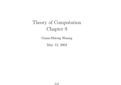Theory of Computation Chapter 9