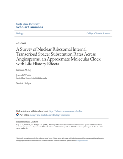 A Survey of Nuclear Ribosomal Internal Transcribed Spacer
