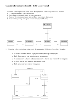 Financial Information Systems III &ndash; ERD Class Tutorial