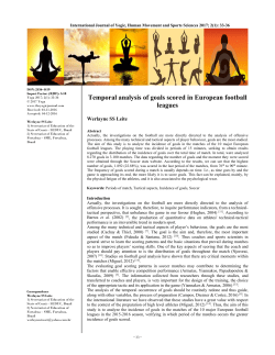 Temporal analysis of goals scored in European football leagues