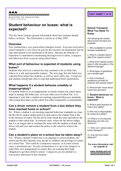 FactSheetForStudentBehaviour