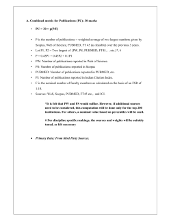A. Combined metric for Publications (PU): 30 marks &bull; PU = 30 &times; p(P