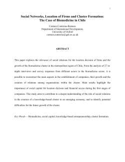 Social Networks, Location of Firms and Cluster Formation: The Case
