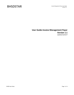 User Guide - BHSD Star