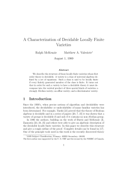 A Characterization of Decidable Locally Finite Varieties